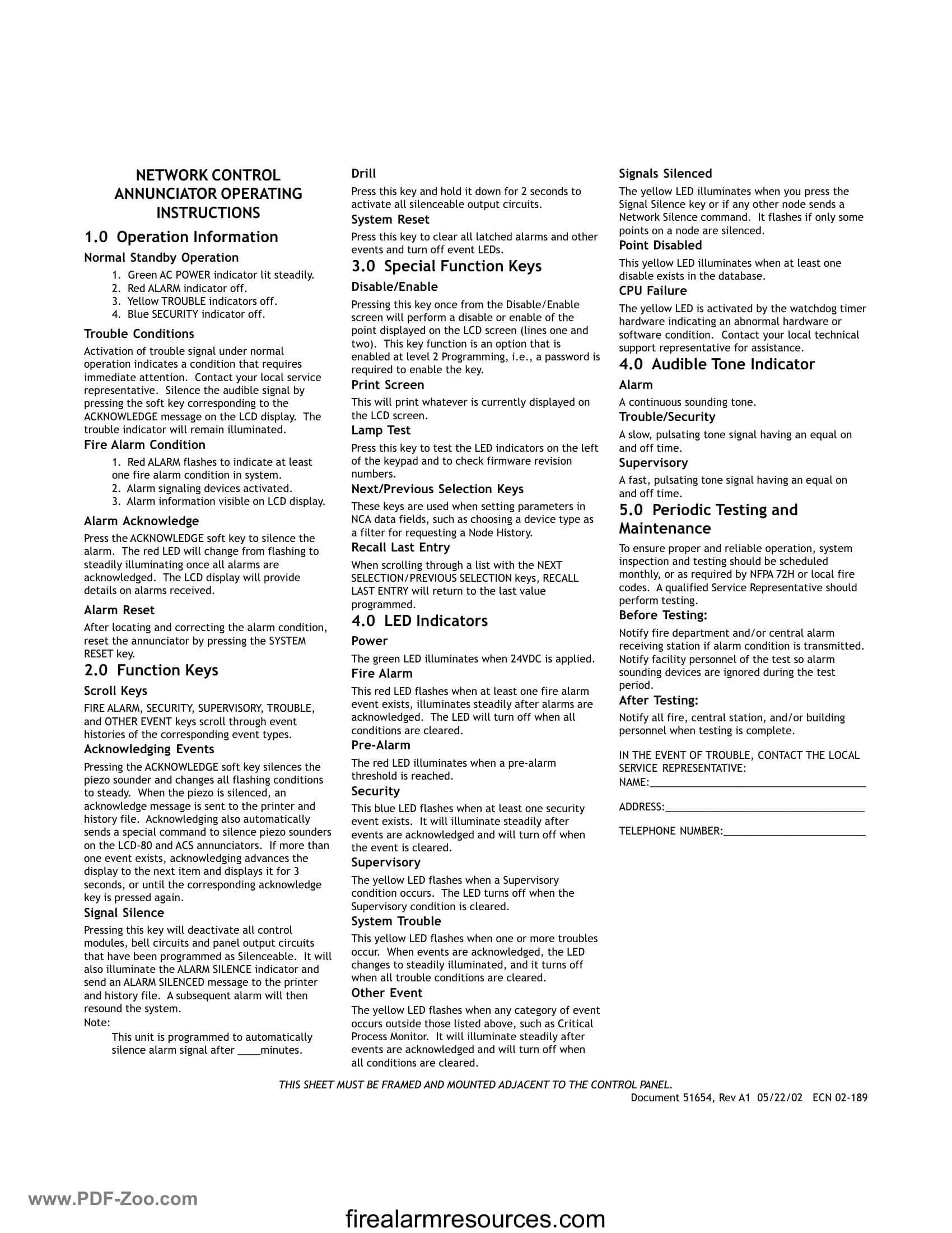 Notifier AFP200 Operating Instructions Download fire alarm documents