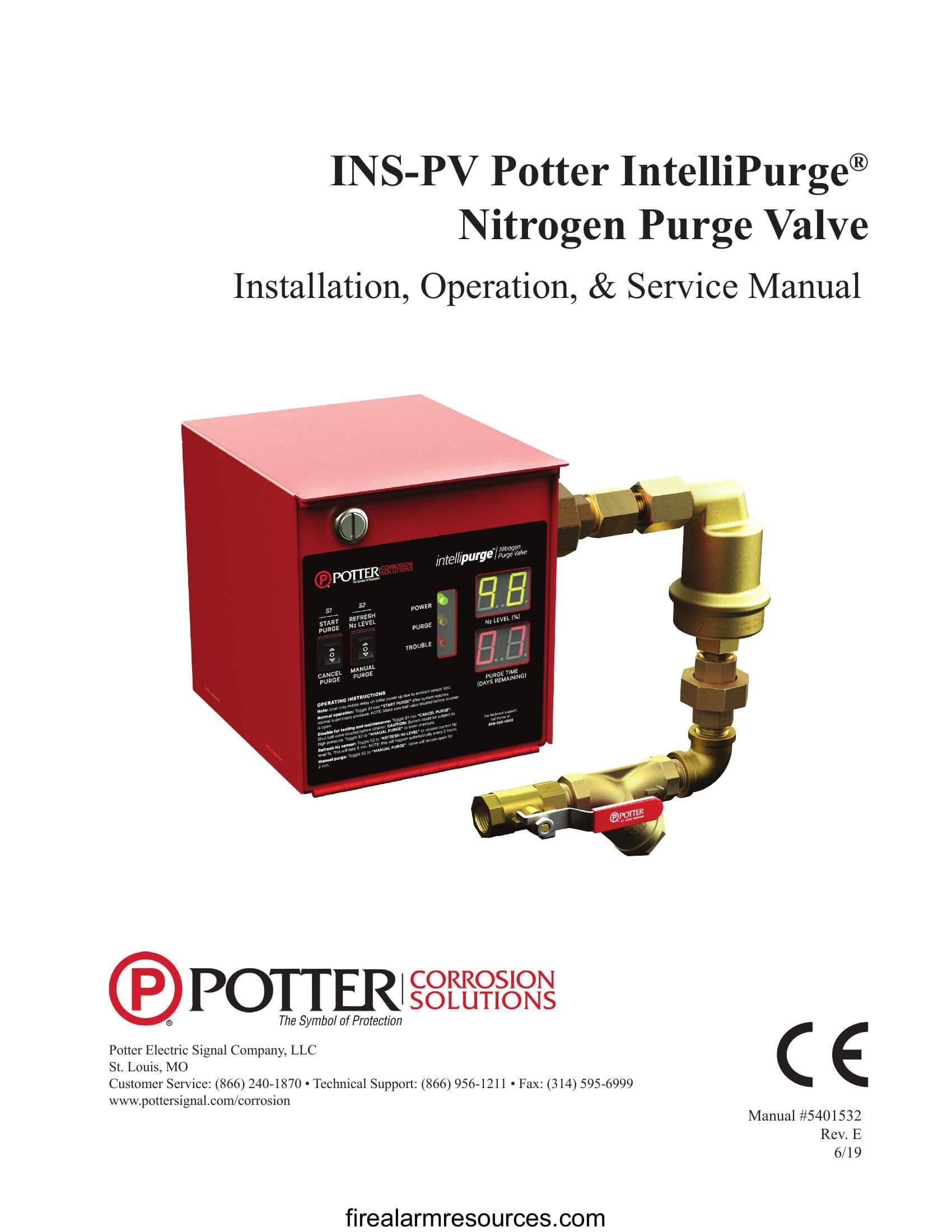 Potter INSPV IntelliPurge® Nitrogen Purge Valve Download fire alarm