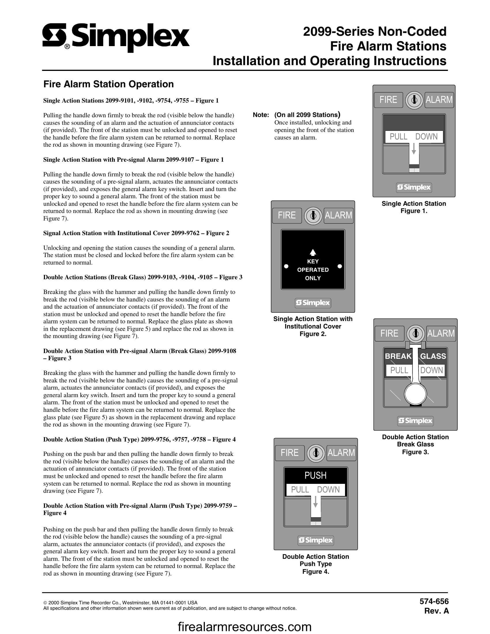 Simplex 20999767, 9799 IntrinsicallySafe Fire Alarm St... Download fire alarm documents