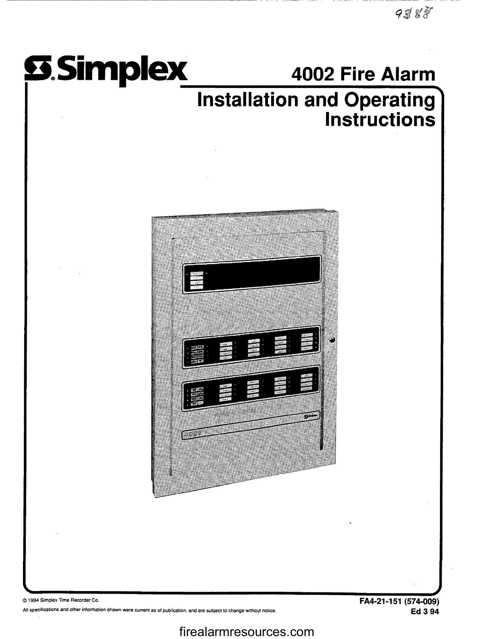 Simplex BNIC Installtion and Programming Manual | Download fire alarm ...