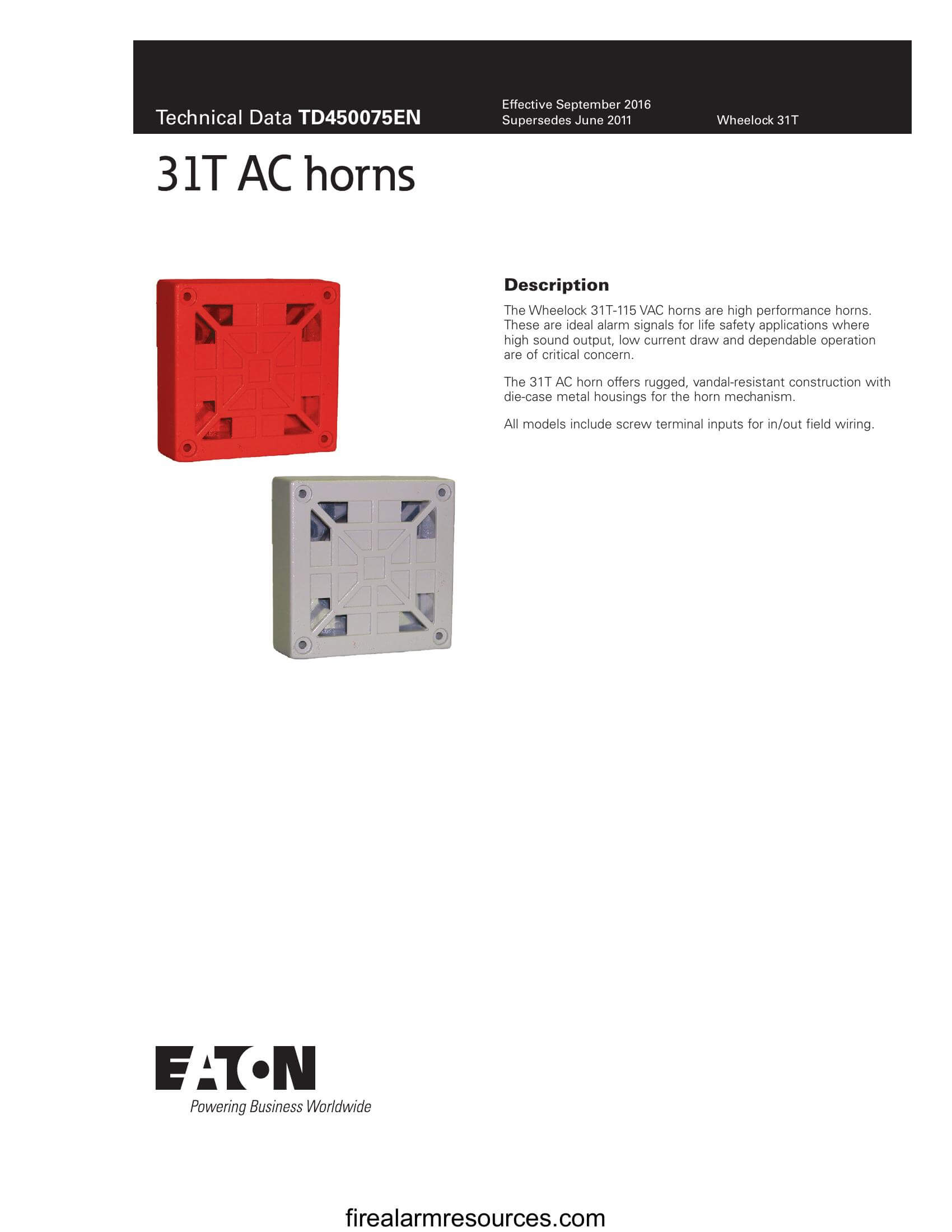 Wheelock CH chimes data sheet Download fire alarm documents